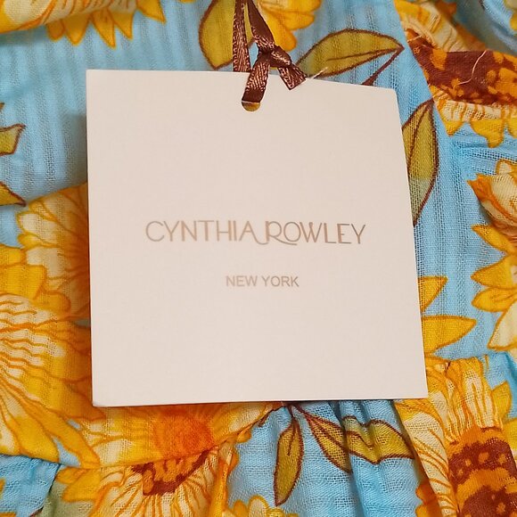 Cynthia Rowley Girls Dress, Sunflower Print with Lace Trim, Sz. 5 NWT - Picture 7 of 10